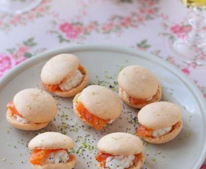 Macarons saumon - fromage frais