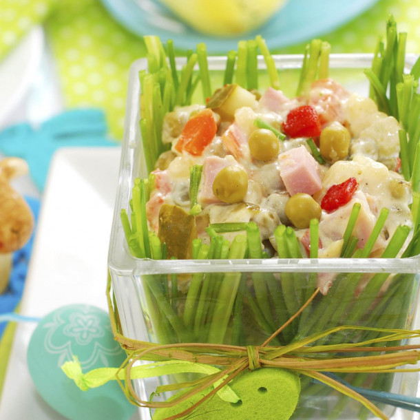 Macédoine de légumes au jambon pour Pâques