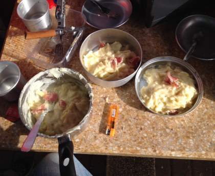 Mâconnade : pâtes à la purée et au jambon