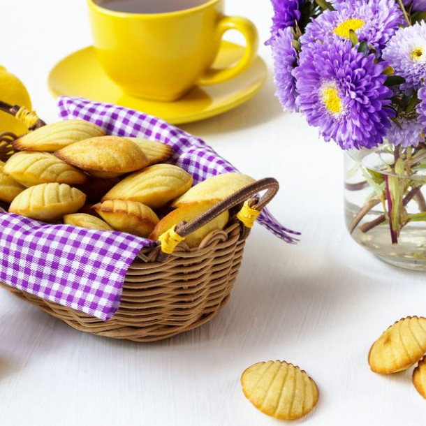 Madeleines au beurre et citron