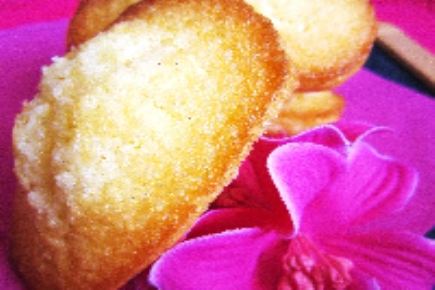 Madeleines aux fraises séchées