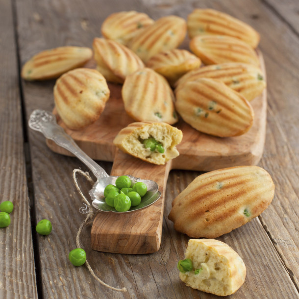 Madeleines aux petits pois 
