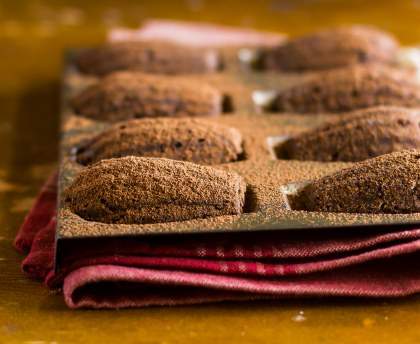 Madeleines choco-mandarine