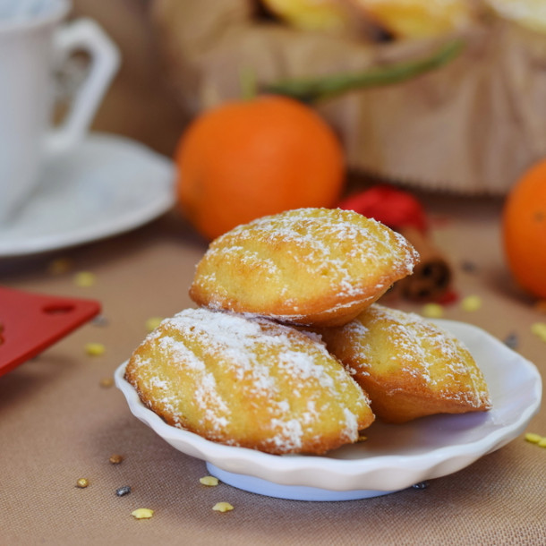 Madeleines chocolat orange