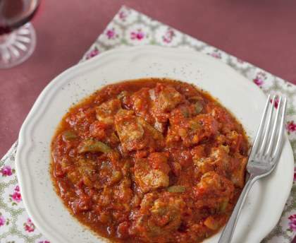 Magra con tomate - sauté de porc à la tomate (Espagne)