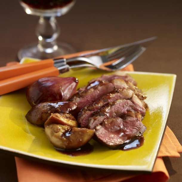 Magret de canard aux champignons de Paris