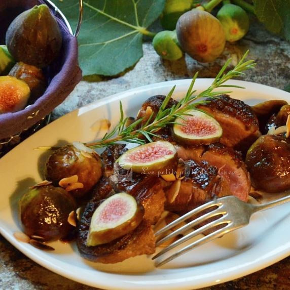 Magret de canard aux figues du jardin et Floc de Gascogne