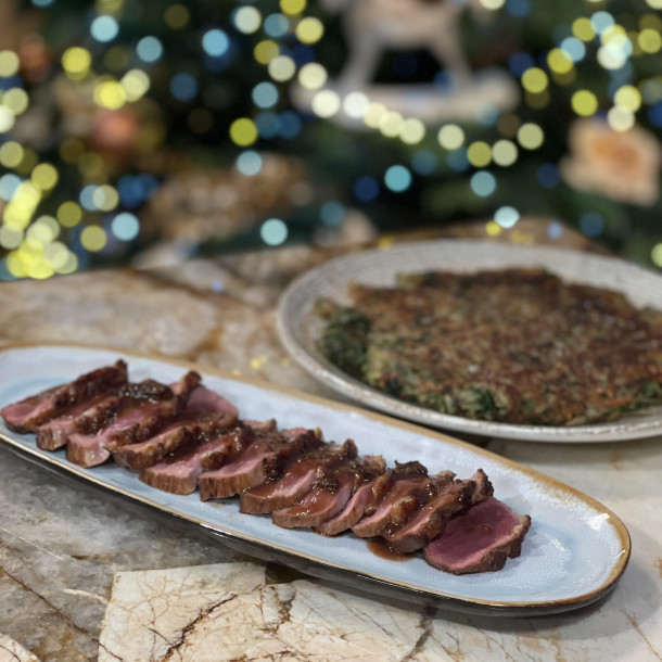 Magret de canard aux pruneaux de Cyril Lignac