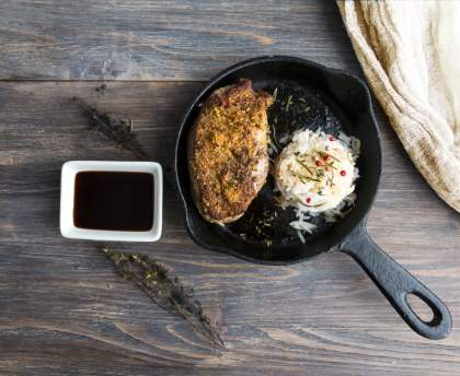 Magret de canard poêlé et son risotto aux 5 baies
