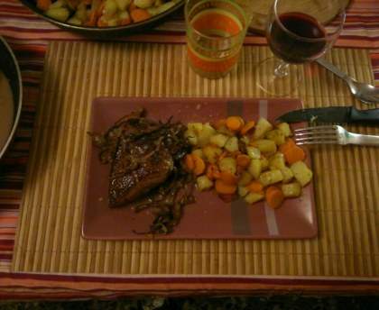 Magret de canard sauce girolles