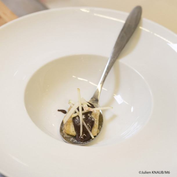 Maki de fruits confits à la guimauve et ganache au chocolat