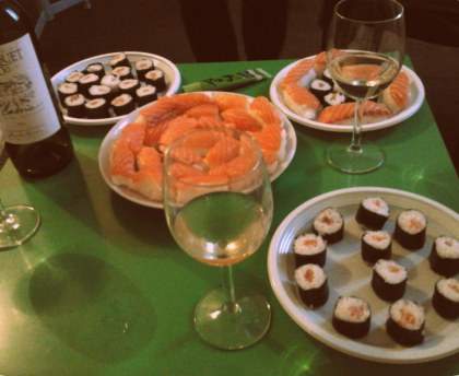 Makis au saumon et au concombre