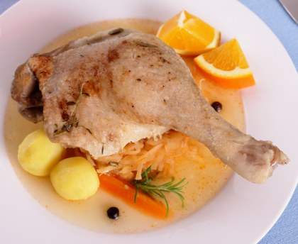 Manchons de canard à l'orange
