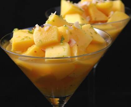 Mangue au jus d'agrumes épicé