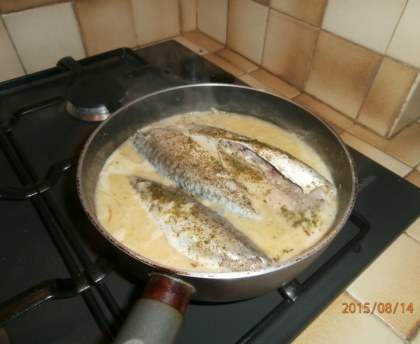 Maquereaux aux oignons et au vin blanc