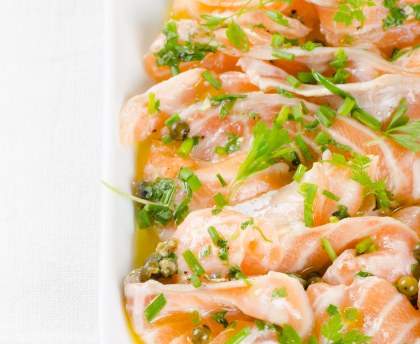 Marinade de saumon cru aux vinaigres
