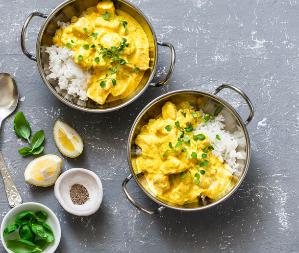 Médaillons de lotte au curry et leurs brocolis