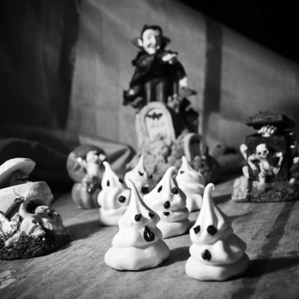 Meringues fantômes d'Halloween