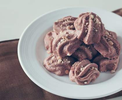 Meringues rapides au cacao