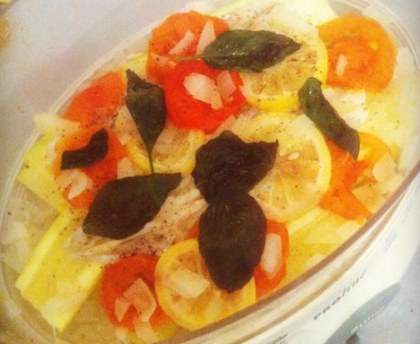 Merlan aux courgettes vapeur
