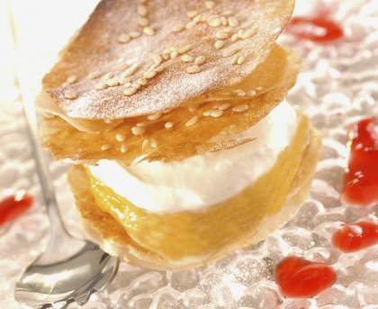Merveilleux mille-feuilles à la mangue