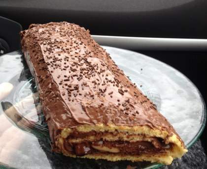 Merveilleux roulé nutella banane