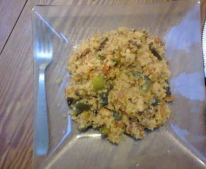 Miga au chorizo et crevettes