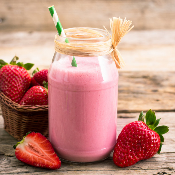 Milk shake ananas fraise