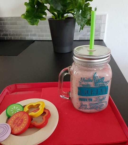 Milk shake cerise banane