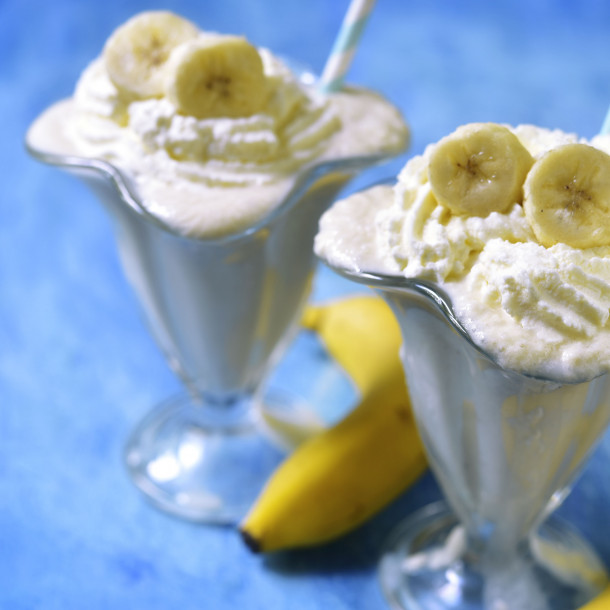 Milkshake lait concentré, caramel et chantilly