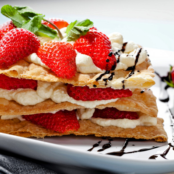 Mille-feuille aux fraises 