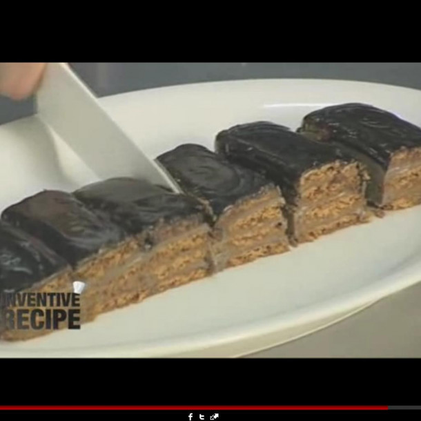 Mille-feuille de spéculoos enrobé de chocolat