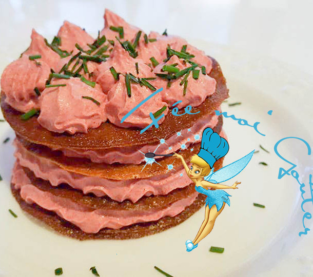 Mille feuilles à la mousse de betterave