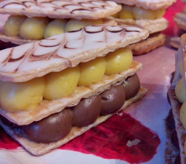 Mille-feuilles vanille et chocolat 