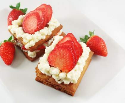 Millefeuille aux fraises