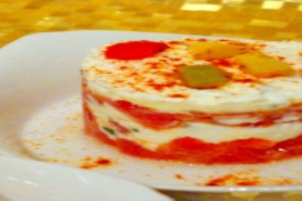 Millefeuille chèvre et tomates