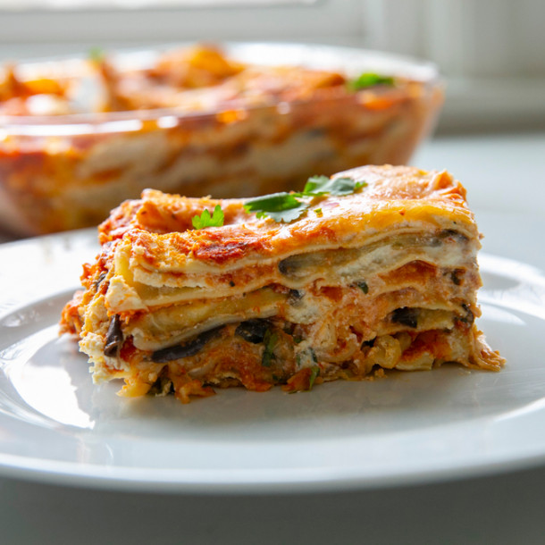 Millefeuille de légumes à La vache qui rit, aux herbes