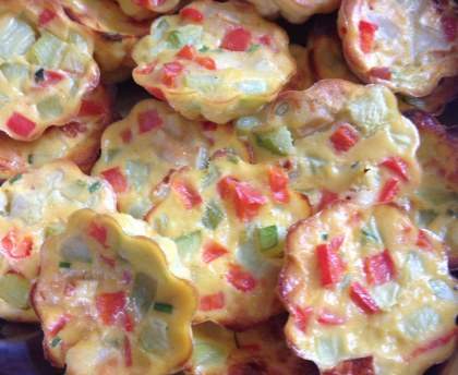 Mini clafoutis de légumes au chèvre pour l'apéritif