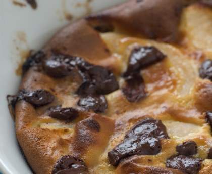 Mini clafoutis poires-chocolat ultra simples !
