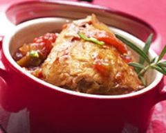 Mini-cocottes de poulet basquaise au piment d'Espelette