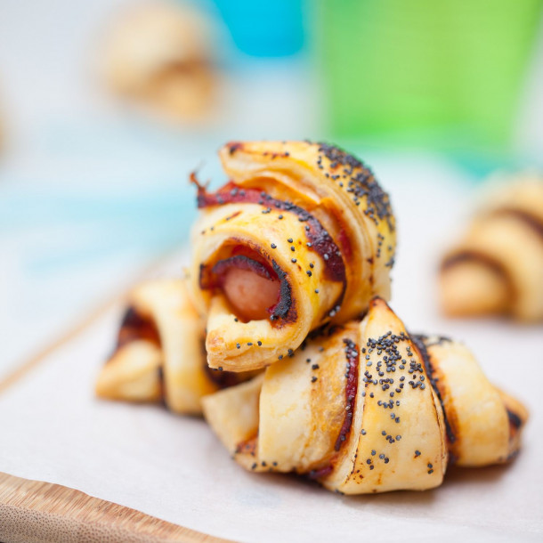 Mini croissants aux saucisses