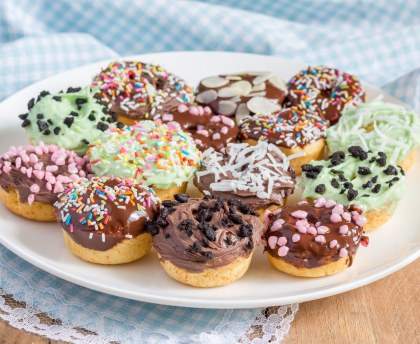 Mini-donuts de Mardi Gras