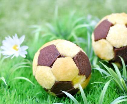 Mini gâteau ballon de football