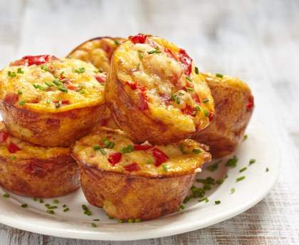 Mini muffins oignon rouge comté