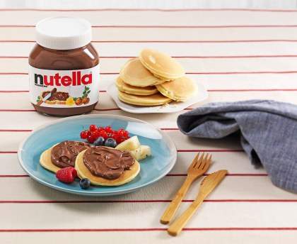 Mini-pancakes au Nutella® et aux fruits