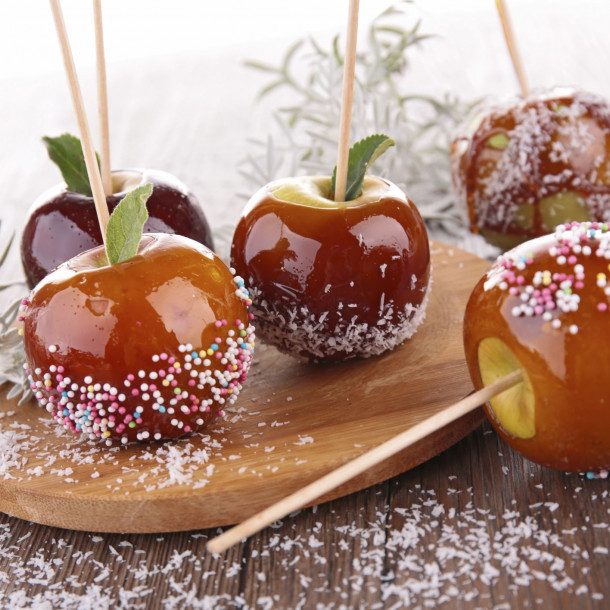 Mini-pommes d'amour au caramel
