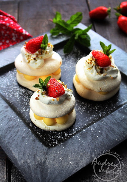 Minis Pavlovas Citron Fraise