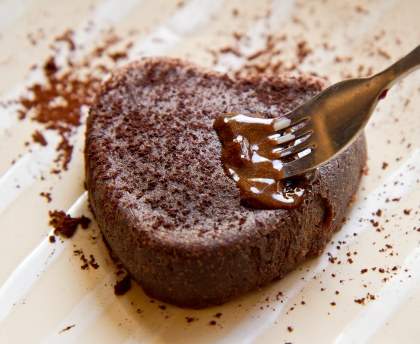 Moelleux au chocolat coeur fondant caramel