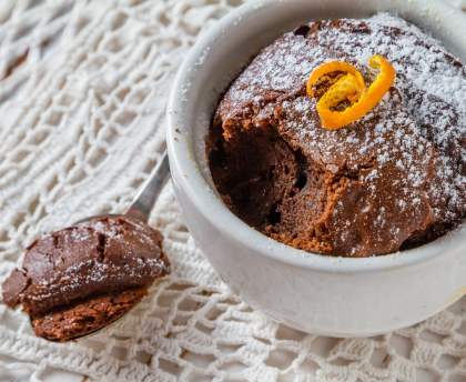 Moelleux au chocolat noir et à l'orange