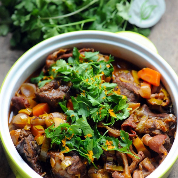 Mon bourguignon aux petits oignons 
